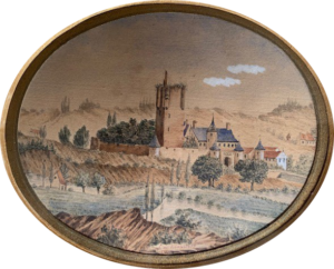 Dessin du chateau de Mazières au XIXe Siècle